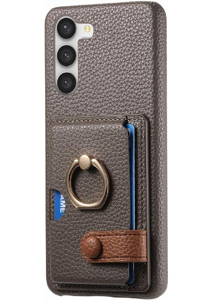 Samsung Galaxy S23 Artı Premium Dokulu Deri Kart Yuvaları Halka (Yurt Dışından) fırsatları