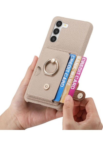 Samsung Galaxy S23 Halka Standı Premium Dokulu Deri Kart Yuvaları (Yurt Dışından) fiyatları