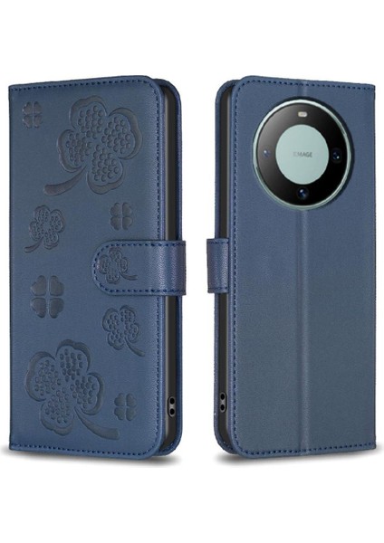 Huawei Mate 60 Için Flip Case Cüzdan Kart Yuvaları Tutucu Kickstand Yonca Pu (Yurt Dışından) indirimleri