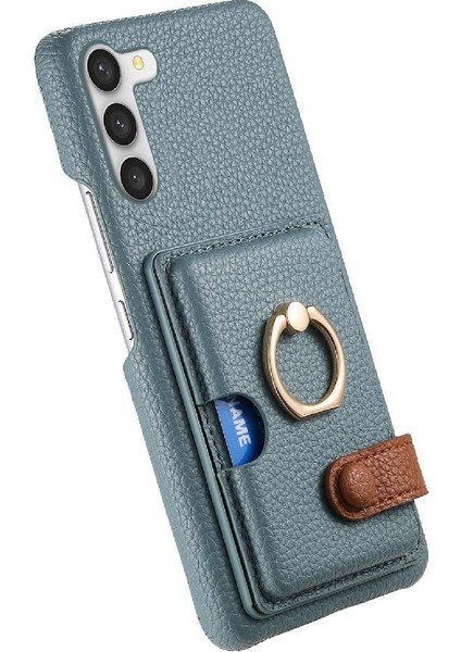 Samsung Galaxy S23 Halka Standı Premium Dokulu Deri Kart Yuvaları (Yurt Dışından) modelleri