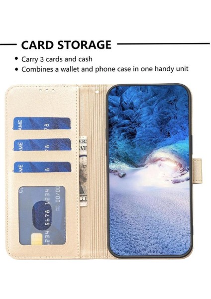 Onur Için Flip Case 90 5g Pu Deri Yonca Çiçek Kart Yuvaları Tutucu (Yurt Dışından)