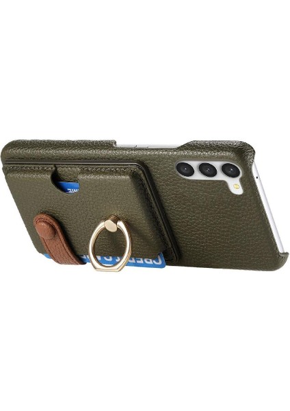 Samsung Galaxy S23 Halka Standı Premium Dokulu Deri Kart Yuvaları (Yurt Dışından) modelleri