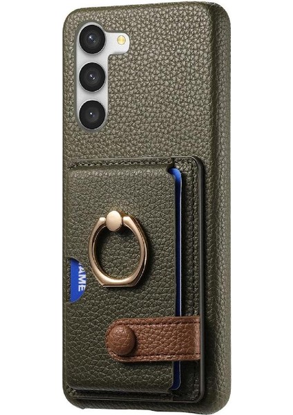 Samsung Galaxy S23 Halka Standı Premium Dokulu Deri Kart Yuvaları (Yurt Dışından) indirimleri