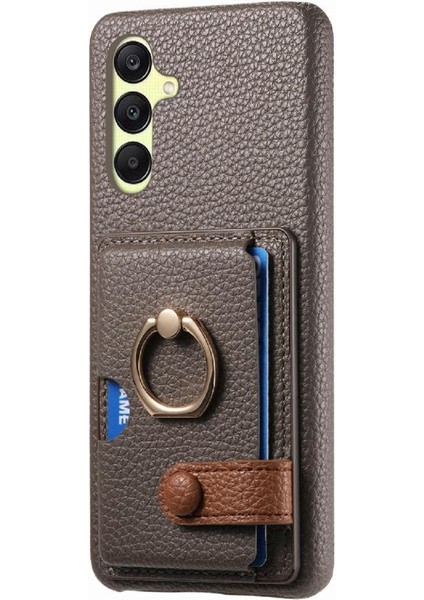 Samsung Galaxy A25 Premium Dokulu Deri Yüzük Standı Kart Yuvaları Için Kılıf (Yurt Dışından) fırsatları
