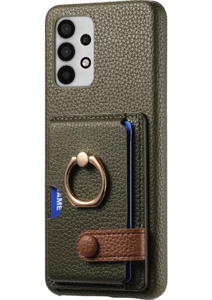Samsung Galaxy A32 5g Premium Dokulu Deri Kart Yuvaları Halka (Yurt Dışından) indirimleri