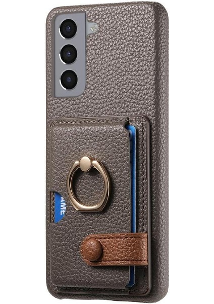 Samsung Galaxy S21 Artı Halka Standı Premium Dokulu Deri Kart (Yurt Dışından) modelleri