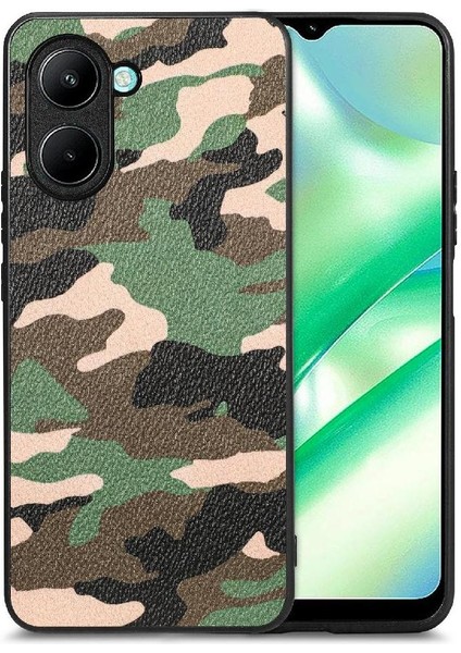 Realme C33 Hafif Anti Damla Kablosuz Şarj Özgürlüğü Camo Için Kılıf (Yurt Dışından)