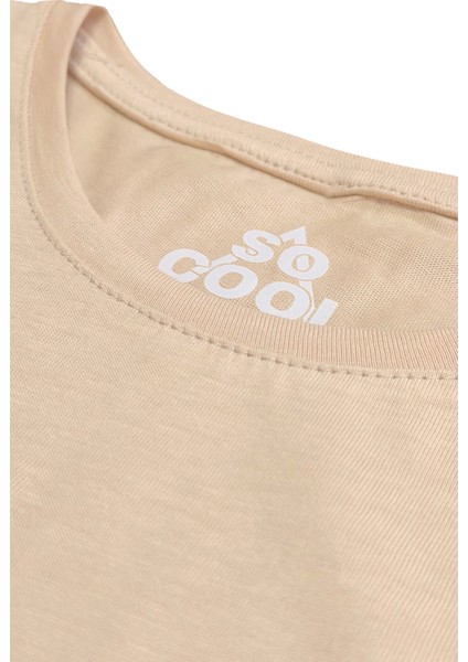 Bej Renk Crop T-Shirt Müzik Nota Sol Anahtarı Music Baskılı Kadın Tişört Baby Tee fiyatları