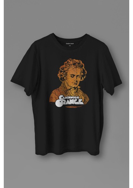 Unisex T-Shirt Clockwork Orange Otomatik Portakal Kitap Film Siyah Baskılı Tişört