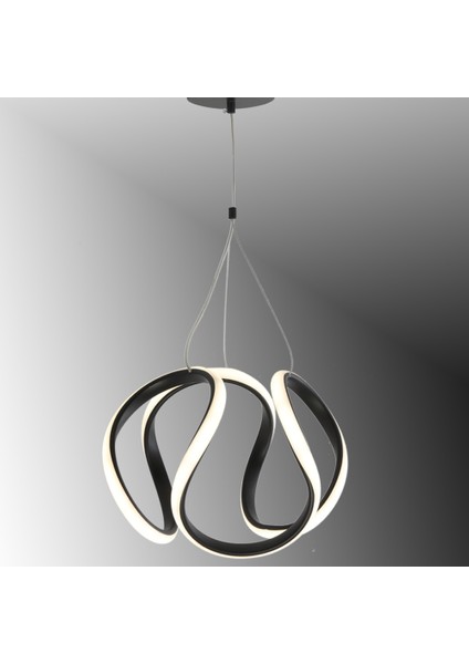 TT306-25-SY Tt Aydınlatma Orta Kavis Mat Siyah Ledli Avize fiyatları