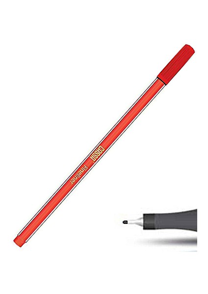 9812 Fineliner Keçe Uçlu Kalem 0.4mm Kırmızı