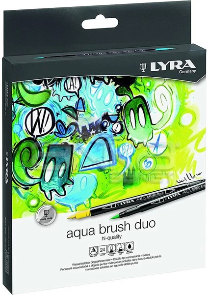 Aqua Brush Duo Fırça Uçlu Kalem 24LÜ Set