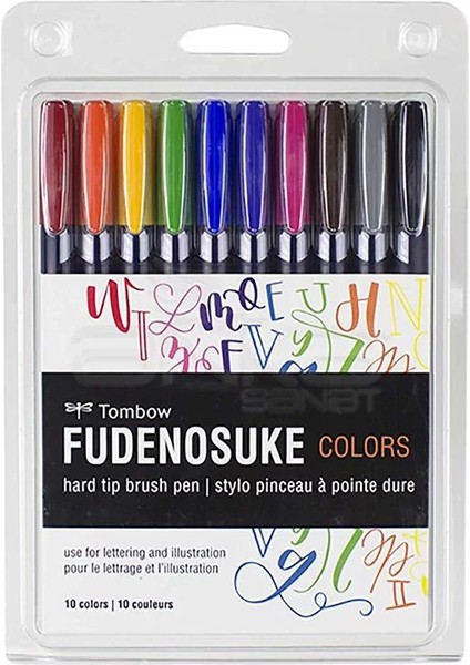 Fudenosuke Brush Pen Fırça Uçlu Kalem 10LU Set