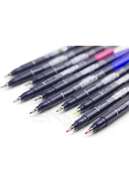 Fudenosuke Brush Pen Fırça Uçlu Kalem 10LU Set