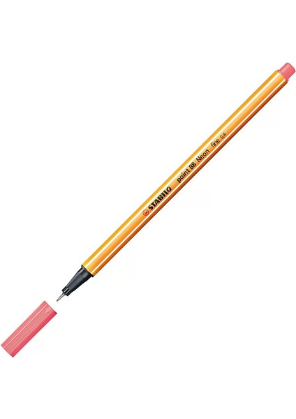 88 Point Fineliner Keçe Uçlu Kalem 0.4mm 040 Floresan Kırmızı