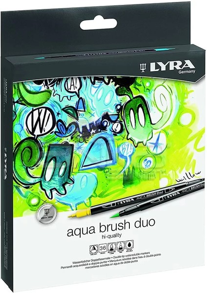 Aqua Brush Duo Fırça Uçlu Kalem 36LI Set