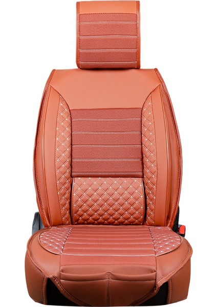 Porche Cayenne Uyumlu Deri Oto Koltuk Kılıfı Ön Arka Set Tarçın Atlas Model Sc 03-09