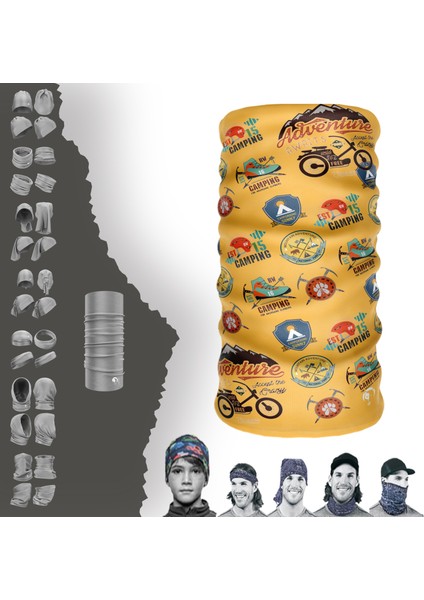 Adventure Temalı Boyunluk Maske Baf Bandana
