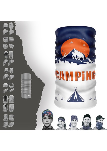 Camping Yazılı Boyunluk Maske Baf Bandana