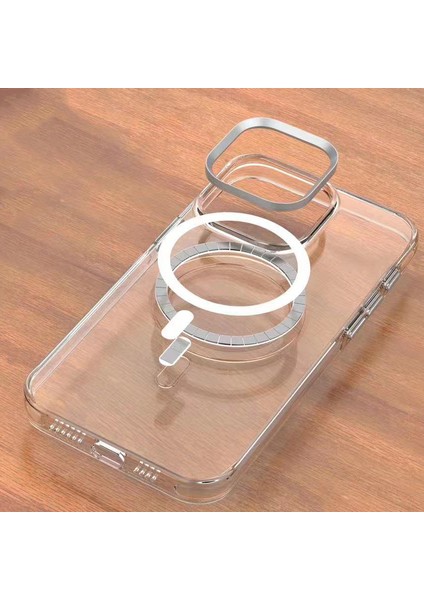 Apple iPhone 14 Pro Kılıf Wireless Şarj Özellikli Şeffaf Efsane Kapak