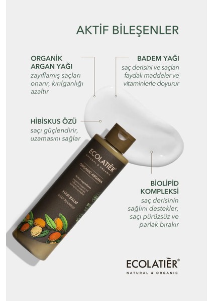 Yoğun Canlandırıcı Saç Şampuanı ve Saç Bakım Kremi 2'li Set Organik Argana Nemlendirici Yumuşatıcı fiyatları