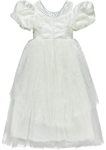 Kız Çocuk Abiye 6-14 Yaş Krem fiyatları