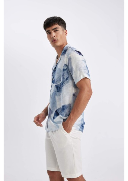 Modern Fit Yazlık Polo Yaka Kısa Kollu Gömlek C4118AX24SM fırsatları