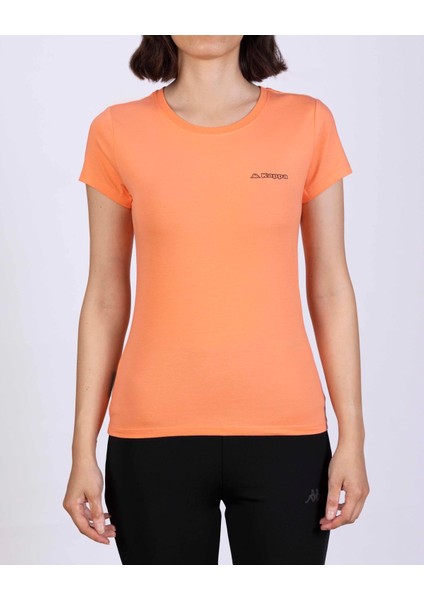Logo Jendy Kadın Somon Regular Fit Tişört
