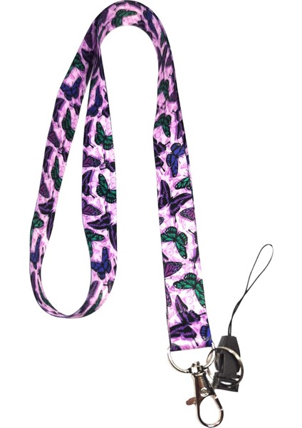 Desenli Boyun İpi Telefon Askısı