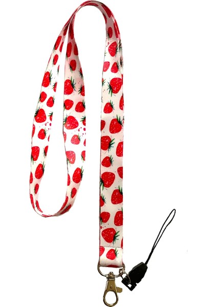 Desenli Boyun Ipi Telefon Askısı Lanyard