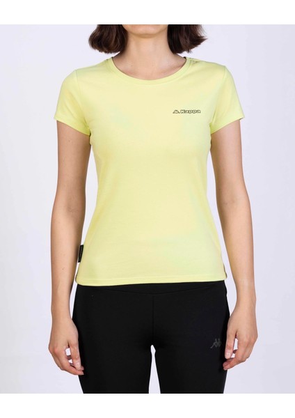 Logo Jendy Kadın Yeşil Teal Regular Fit Tişört
