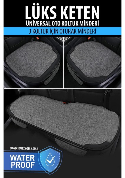 Ford Grand Clüks Ketenmax Titanium 1.6i Ecoboost (180) 2011ÖN Arka Araba Koltuk Minder Örtüsü Lüks Keten Su Geçirmez