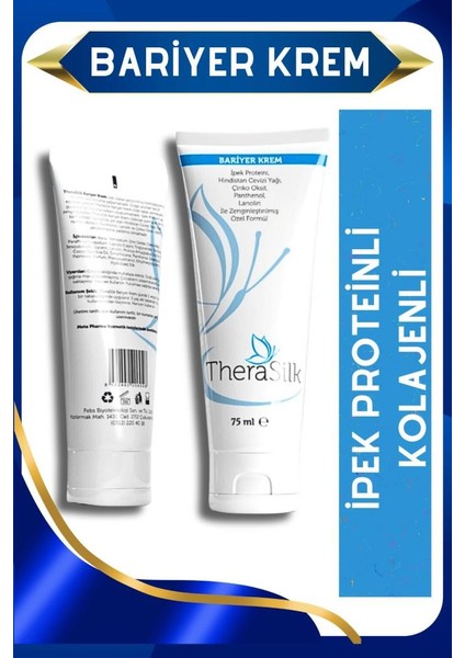 Ipek Proteinli Bariyer Krem Yatıştırıcı Onarıcı Yoğun Nemlendirici Su Bazlı Kolajenli 75ml -Collagen
