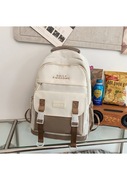 Kadınlar Için Okul Çantası, Hafif ve Sade, Ortaokul Öğrencileri Için Geniş Kapasiteli Sırt Çantası, Lise Öğrencileri Için Sırt Çantası, Erkekler Için Seyahat Çantası (Yurt Dışından)