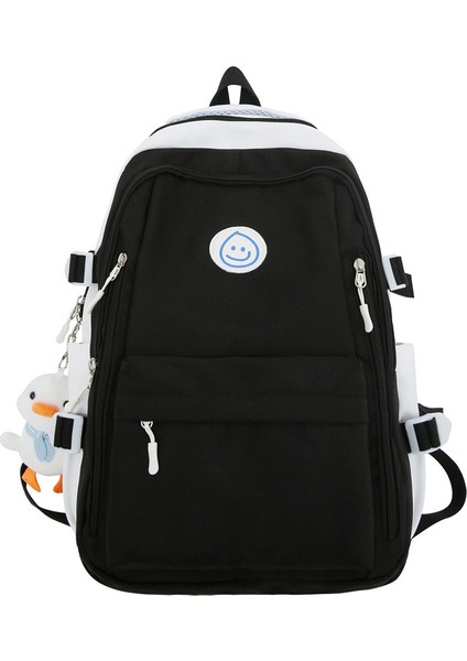 Kontrast Renk Tasarımı Okul Çantası Kadın Kore Versiyonu Japon Üniversite Öğrencisi Sırt Çantası Ortaokul Kız Hafif Sırt Çantası (Yurt Dışından)