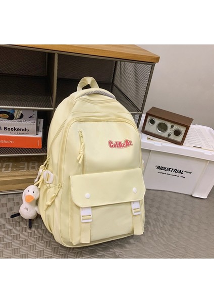 Ortaokul ve Lise Üniversite Öğrencileri Kampüsü Büyük Kapasiteli Okul Çantası Kore Tarzı Moda Rahat Sırt Çantası Gezi Seyahat Sırt Çantası (Yurt Dışından)