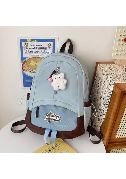 Öğrenci Okul Çantası Kadın Üniversite Öğrencisi Sırt Çantası Sırt Çantası Erkek Rahat Üst Düzey Hafif (Yurt Dışından)