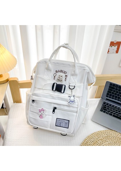 Kolej Tarzı Çok Yönlü Öğrenci Sırt Çantası Kadın Büyük Kapasiteli Okul Çantası Ortaokul Öğrenci Sırt Çantası (Yurt Dışından)