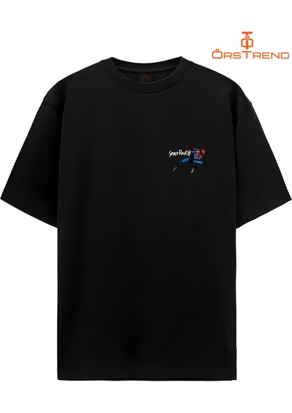 Spiderpunk Baskılı Oversize Tişört