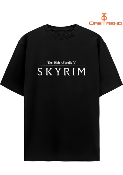 The Elder Scrolls V Skyrim Baskılı Oversize Tişört