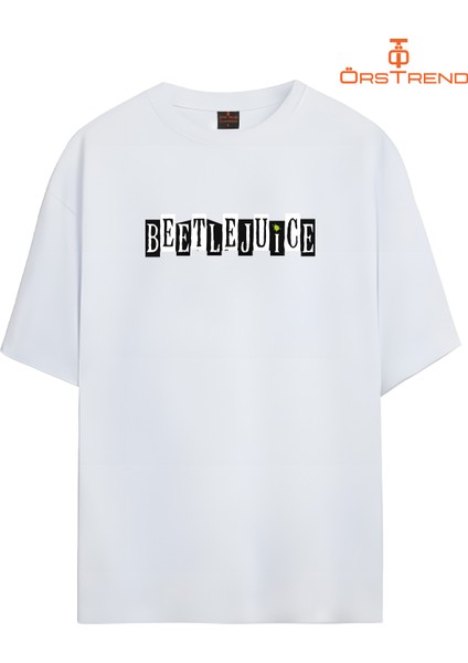 Beetlejuice Baskılı Oversize Tişört