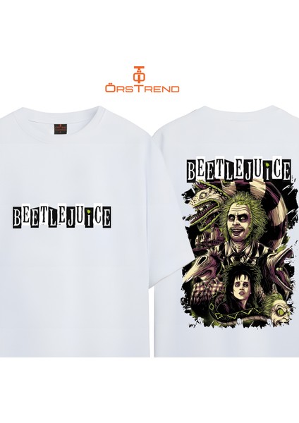 Beetlejuice Baskılı Oversize Tişört