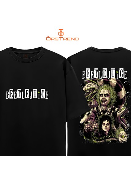 Beetlejuice Baskılı Oversize Tişört