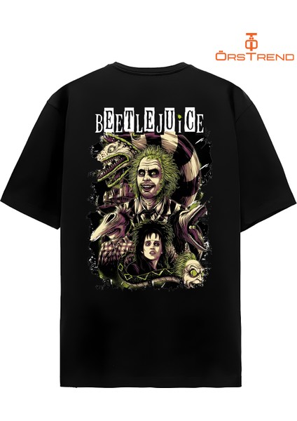 Beetlejuice Baskılı Oversize Tişört