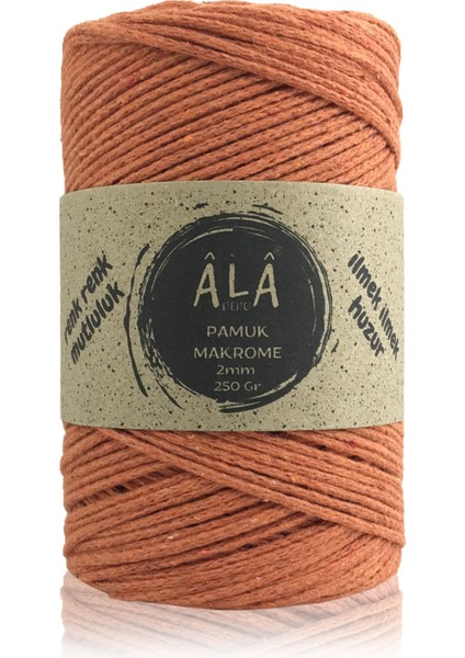 Pamuk Makrome Ipi 2mm Cotton Zincir Makrome Çanta Ipi Supla Ipi Koton Ip 250 Gram Turuncu fiyatları