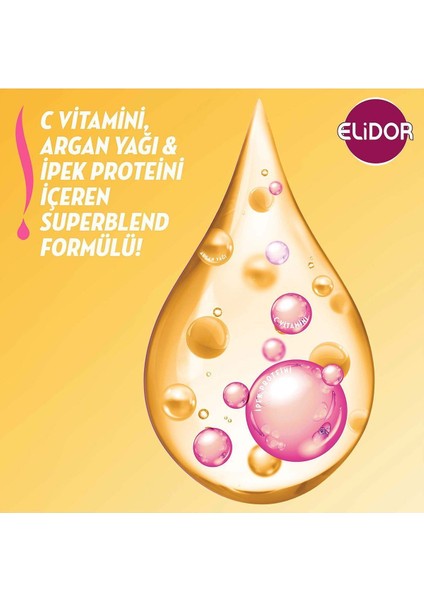Superblend Saç Bakım Şampuanı Ipeksi Yumuşaklık Argan Yağı Ipek Proteini C Vitamini 400 Ml X3