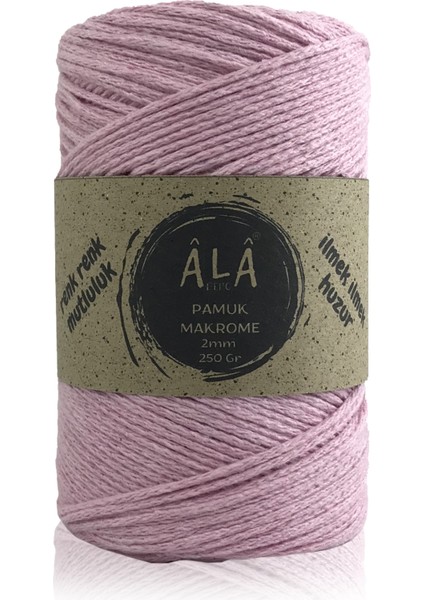 Pamuk Makrome Ipi 2mm Cotton Zincir Makrome Çanta Ipi Supla Ipi Koton Ip 250 Gram Pembe fiyatları