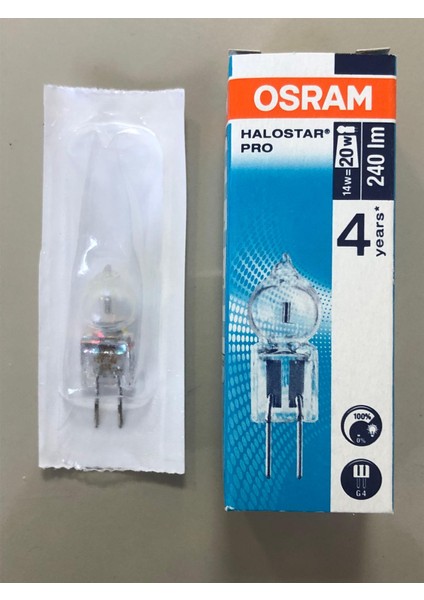 5 Adet Osram 64423 Halojen Lamba 12V 14W=20W =240 Lümen 4000 Saat