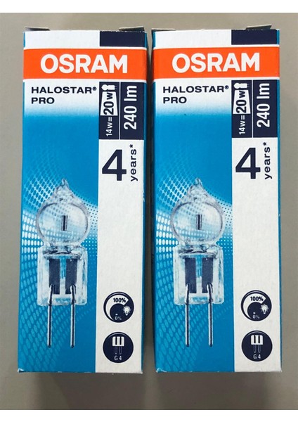 5 Adet Osram 64423 Halojen Lamba 12V 14W=20W =240 Lümen 4000 Saat