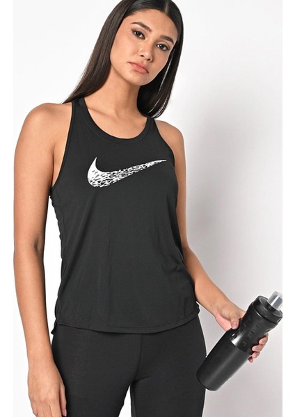 Dri Fit Swoosh Run Tank Kadın Koşu Antreman Atleti Siyah